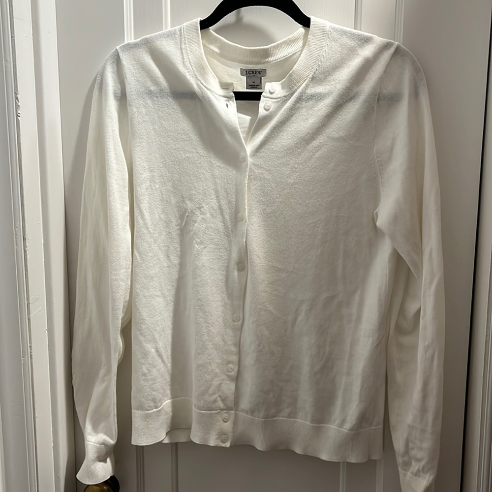 White J.Crew Women’s Cardigan Sweater Size M